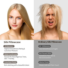 100% real natural mulberry silk pillowcase protects your hair and skin from wrinkles