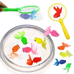 Bath Toy Fishing Net with 6 floating animal toys