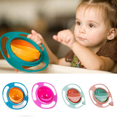 anti-tip gyroscopic bowl for children