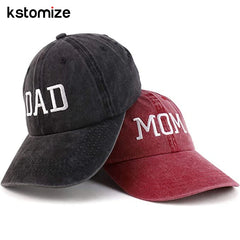 embroidered MOM and DAD visor cap for adults