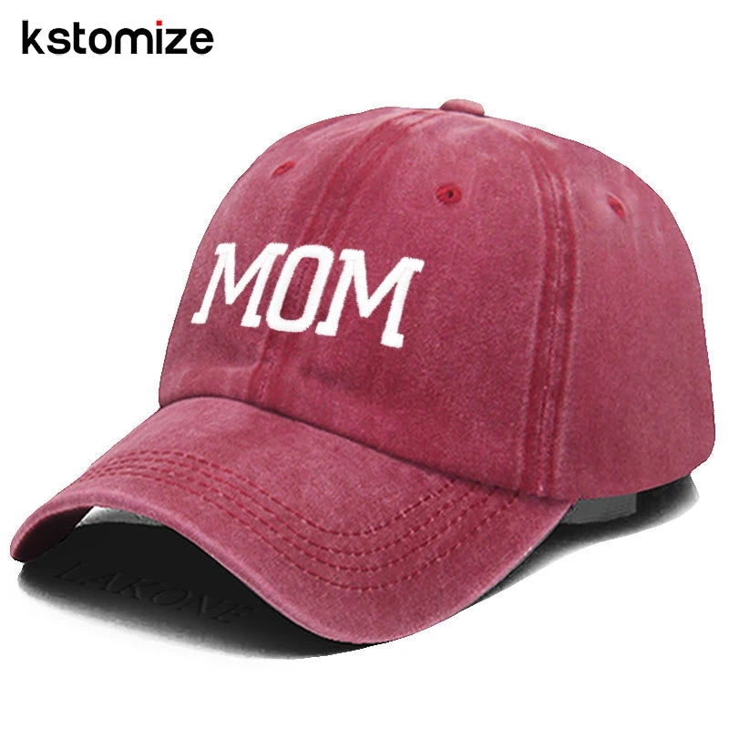 embroidered MOM and DAD visor cap for adults