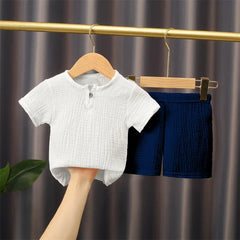 2025 Summer Cotton Linen Clothing Sets for Boys and Girls