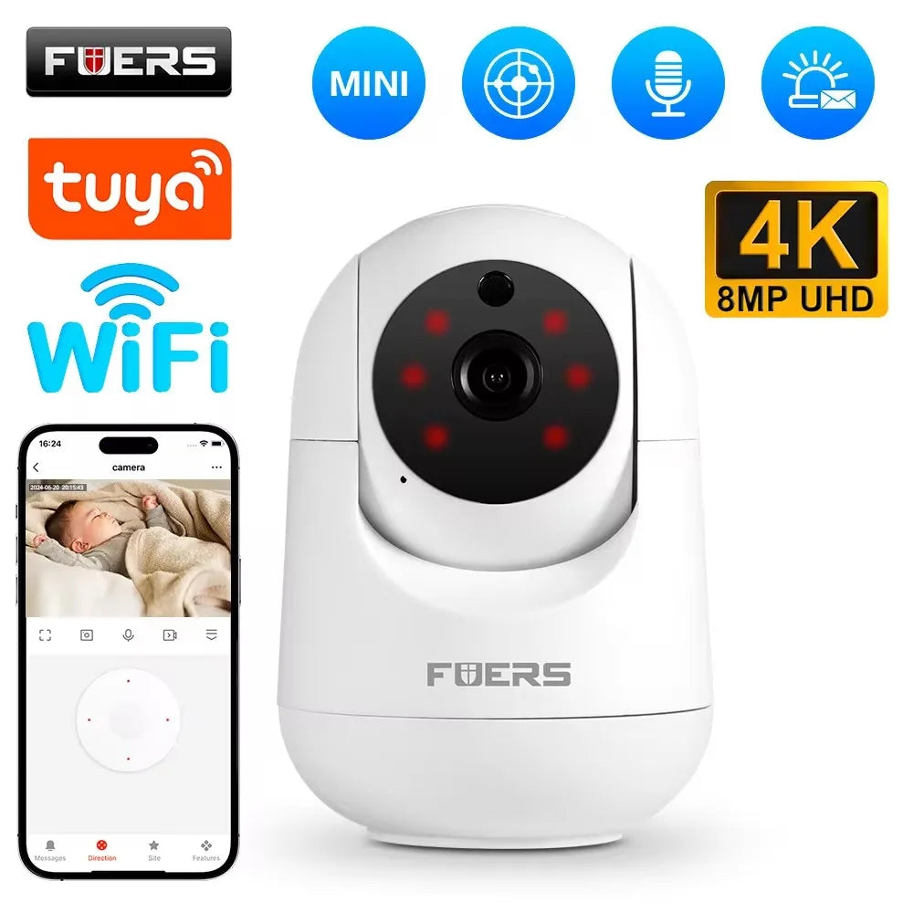 5MP WiFi Camera Tuya AI Indoor Security Baby Monitor