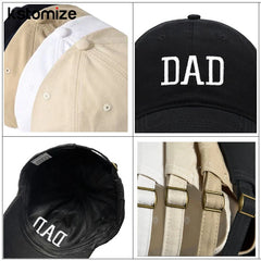 embroidered MOM and DAD visor cap for adults