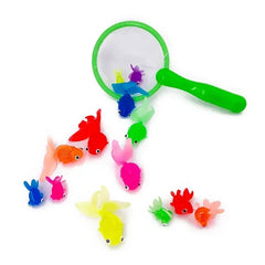 Bath Toy Fishing Net with 6 floating animal toys